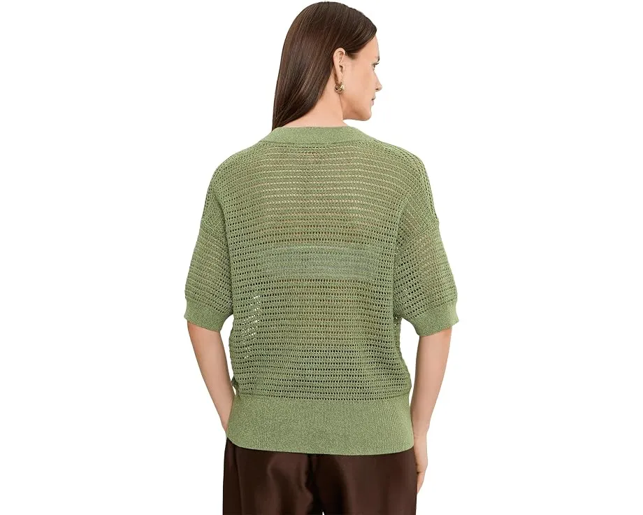 Varley трикотажный топ Callie Knit с V-образным вырезом и пуговицами