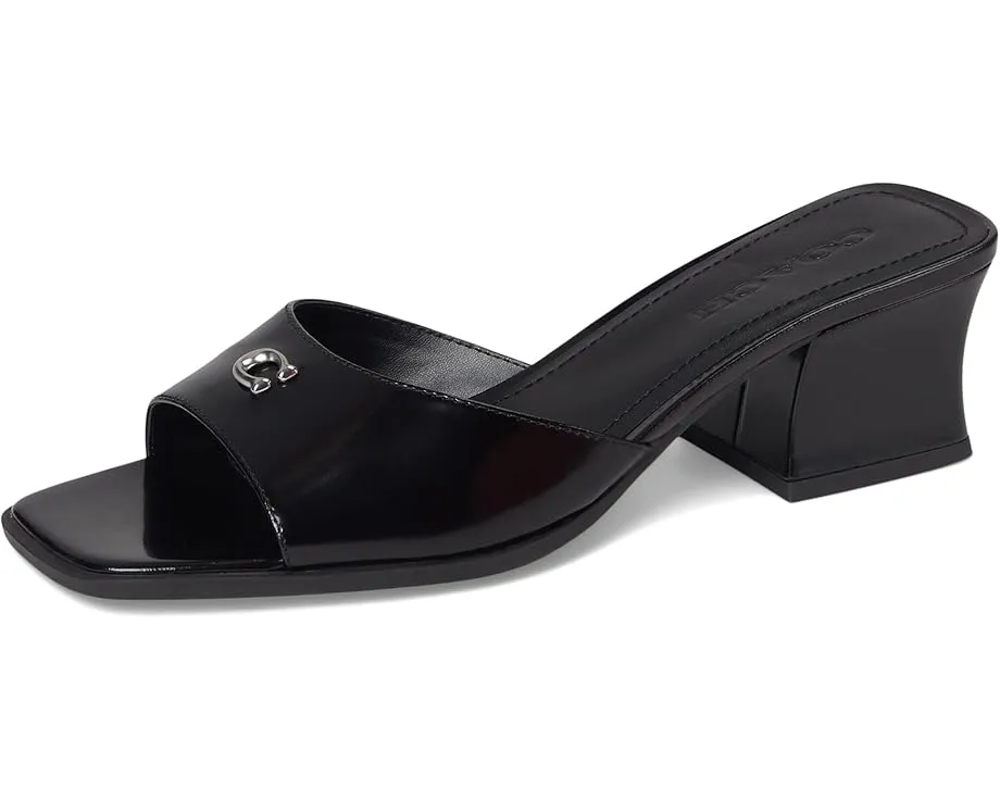 Сандалии COACH Sculpted C на устойчивом каблуке из натуральной кожи