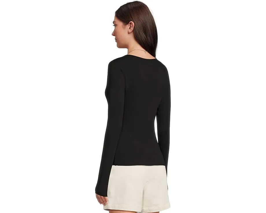 Хенли Michael Stars Salem с длинными рукавами и комбинированной планкой