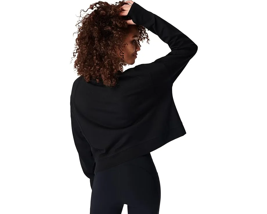 Кроп-худи Sweaty Betty After Class из органического хлопка с отверстиями для большого пальца