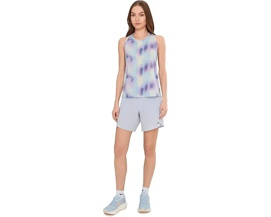 Майка для бега Brooks Dash Tank с принтом и влагоотведением