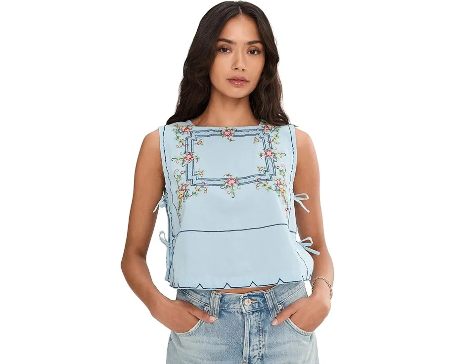 Кроп-топ Free People Garden Wall с вышивкой и открытыми боками