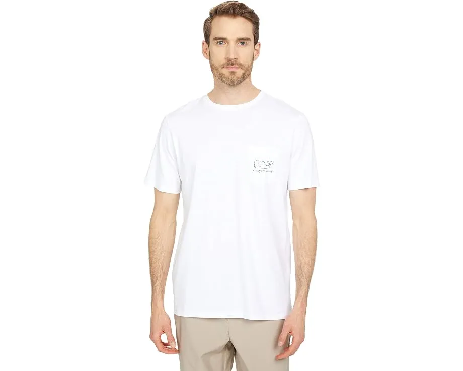 Vineyard Vines футболка с коротким рукавом и карманом Vintage Whale Pocket