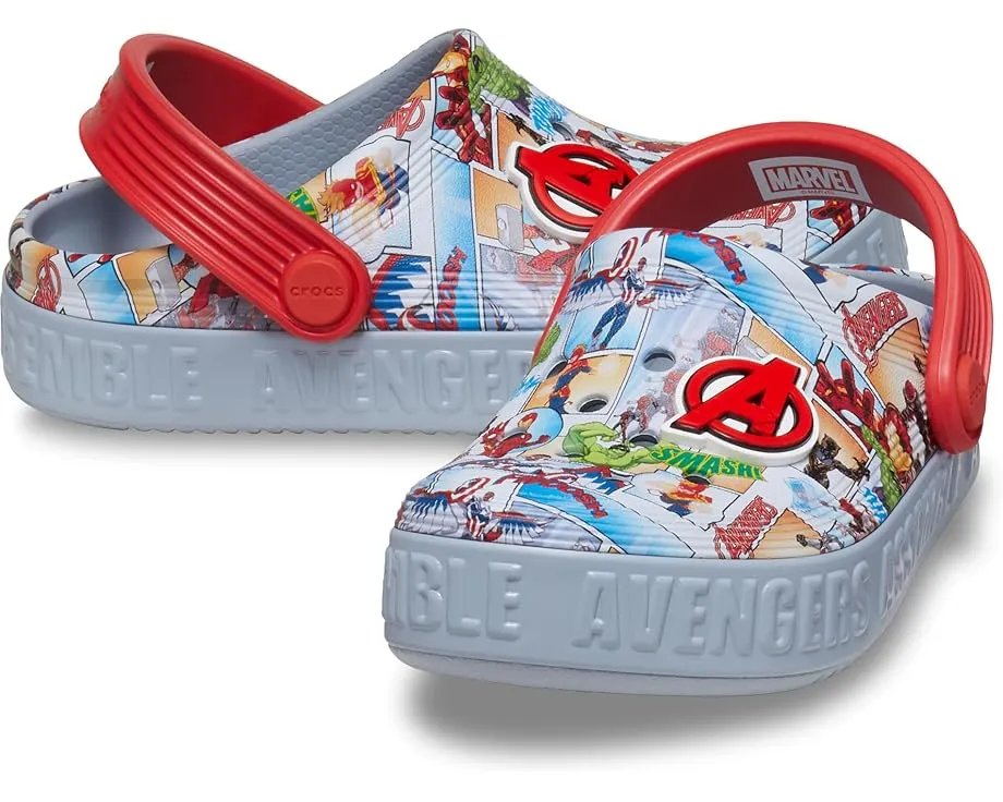 Кроксы Crocs Avengers Off Court Clogs для малышей с тематическим дизайном
