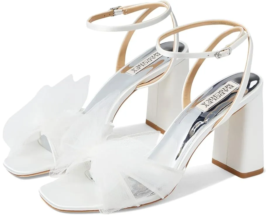 Туфли на каблуке Badgley Mischka Tess с бантом из тюля и квадратным носком