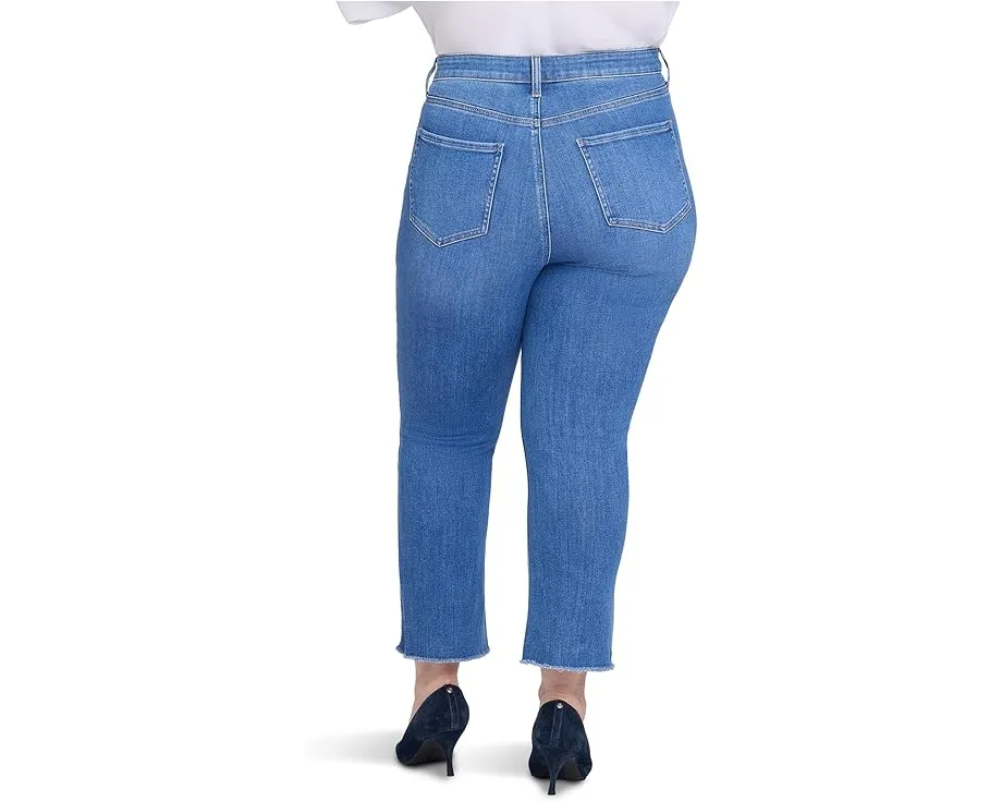 Укороченные джинсы клеш Billie с бахромой и высокой посадкой от NYDJ