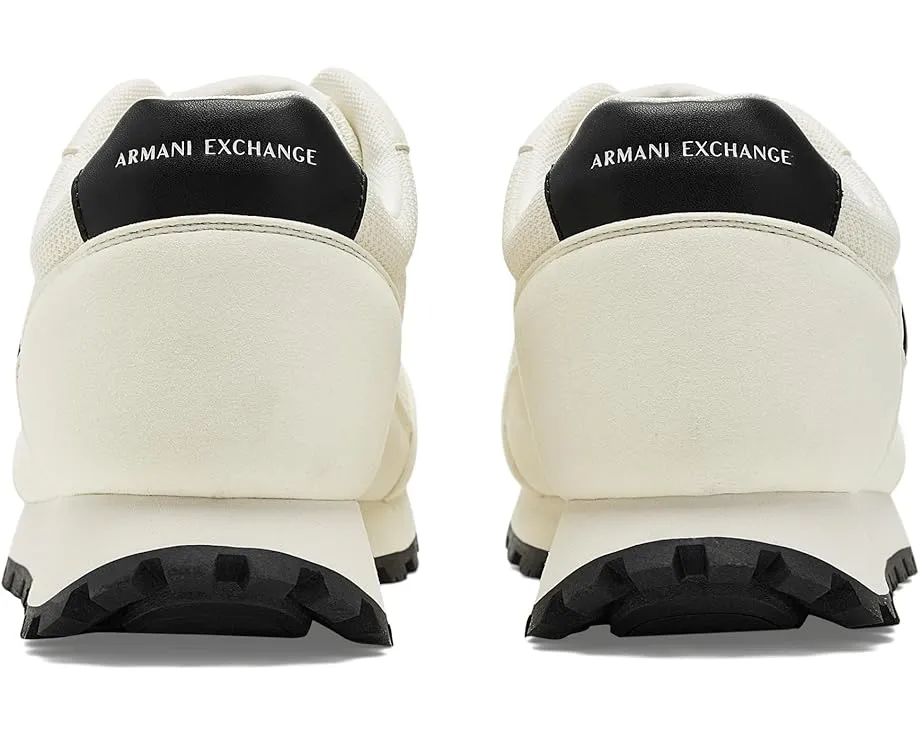 Кроссовки Armani Exchange Drop Sneakers из микрозама и сетки на легкой подошве