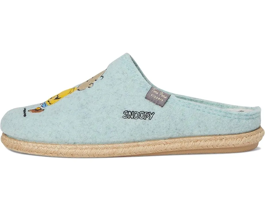 Тони Понс Домашние тапочки Snoopy из шерстяной смеси с резиновой подошвой