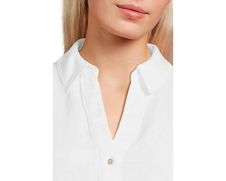 Льняное платье Lilly Pulitzer Ellowyn с запахом и рюшей по подолу