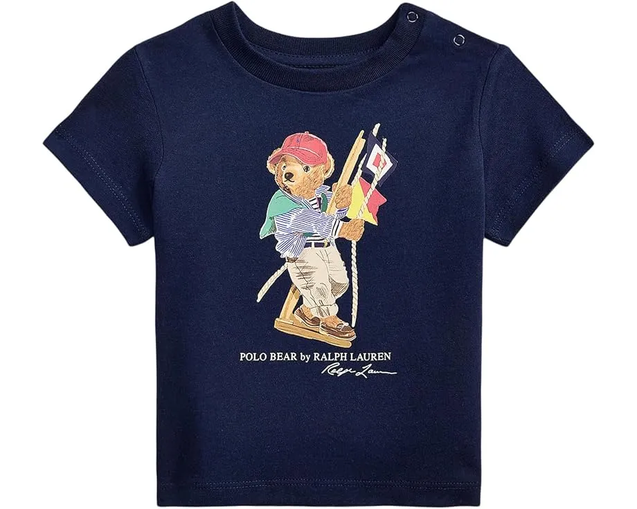 Футболка Polo Bear из хлопкового джерси для младенцев Polo Ralph Lauren Kids
