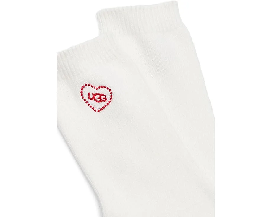 Носки UGG Rib Knit Slouchy Quarter Love с вышитым сердцем