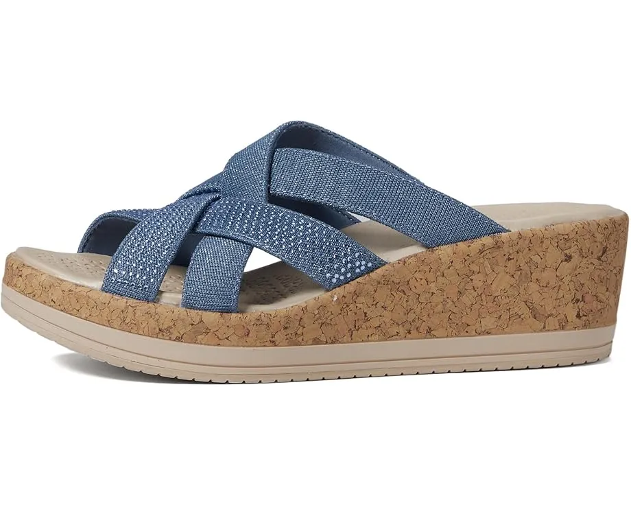 Bzees Сандалии Reign Wedge с пробковым клином и поддержкой свода стопы