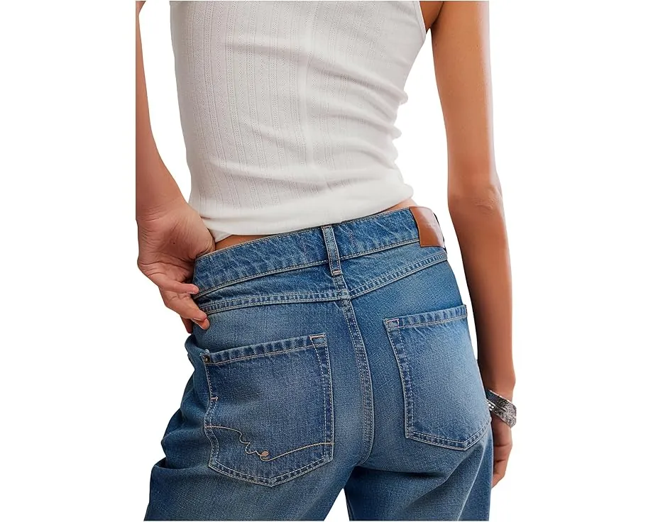 Free People West Coast Relaxed Jean расслабленные джинсы с прямой штаниной