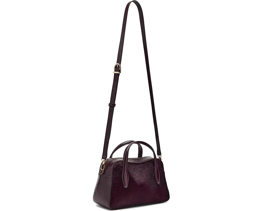 Маленькая сумка Madewell Small Satchel Haircalf из телячьей кожи с двумя ручками