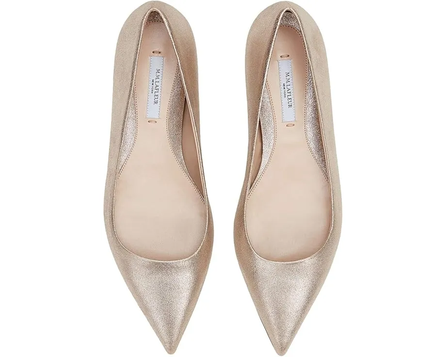 Балетки Rowan Flat M.M.LaFleur из итальянской кожи с эффектом металлик