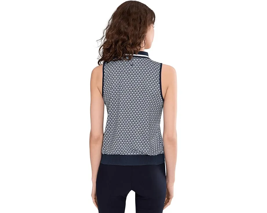 Поло Callaway Sleeveless Scarf Geo без рукавов с рельефным воротником