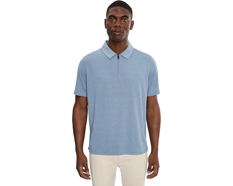 Поло Johnston & Murphy Finn Ribbed Zip на молнии с ребристым эффектом