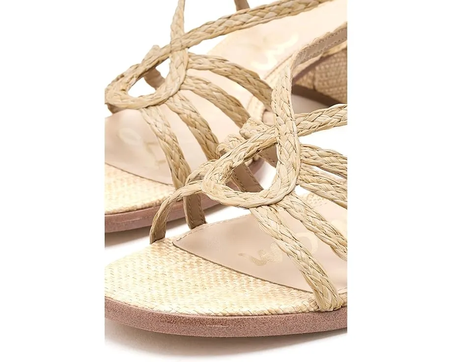 Сандалии Sam Edelman Fletcher на каблуке из рафии