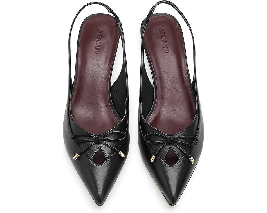 Туфли Misha с открытой пяткой и бантом из кожи от Bernardo