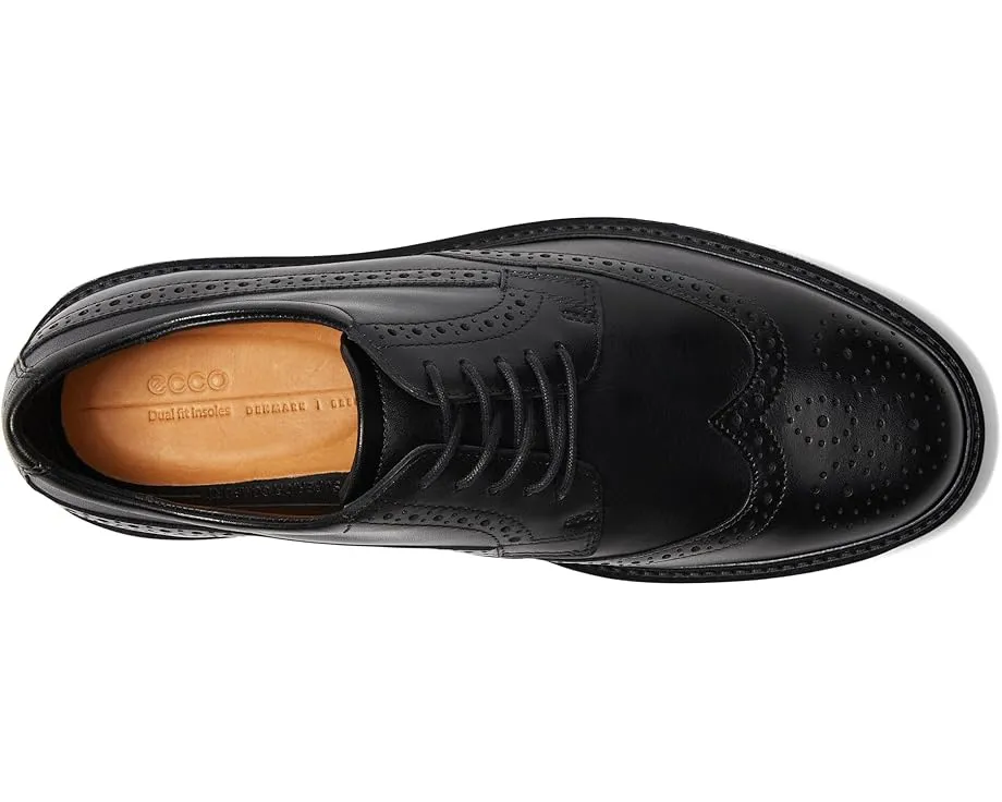 Оксфорды ECCO London Wing Tip с перфорацией и кожаным верхом