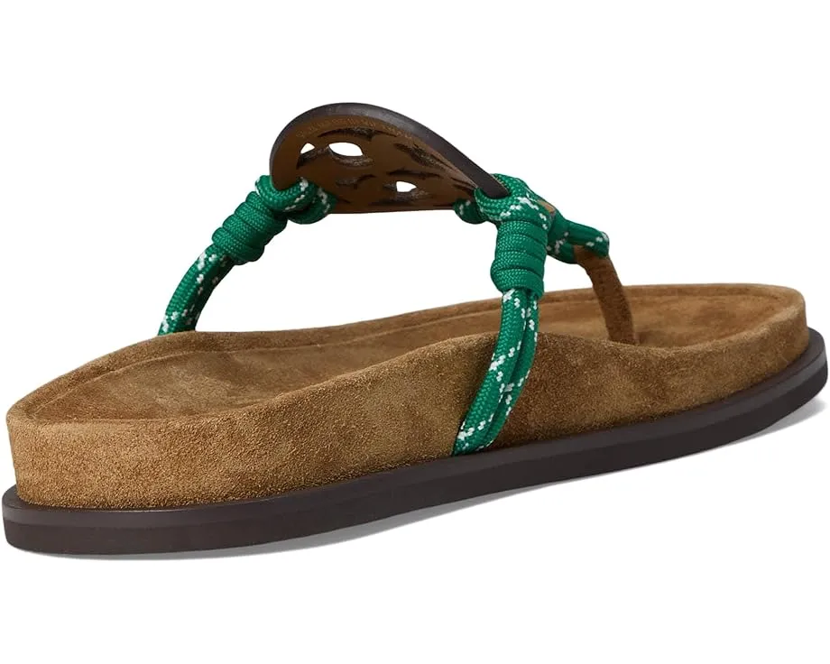 Сандалии Tory Burch Miller Rope Cloud с логотипом T и ремешком из полиэстера