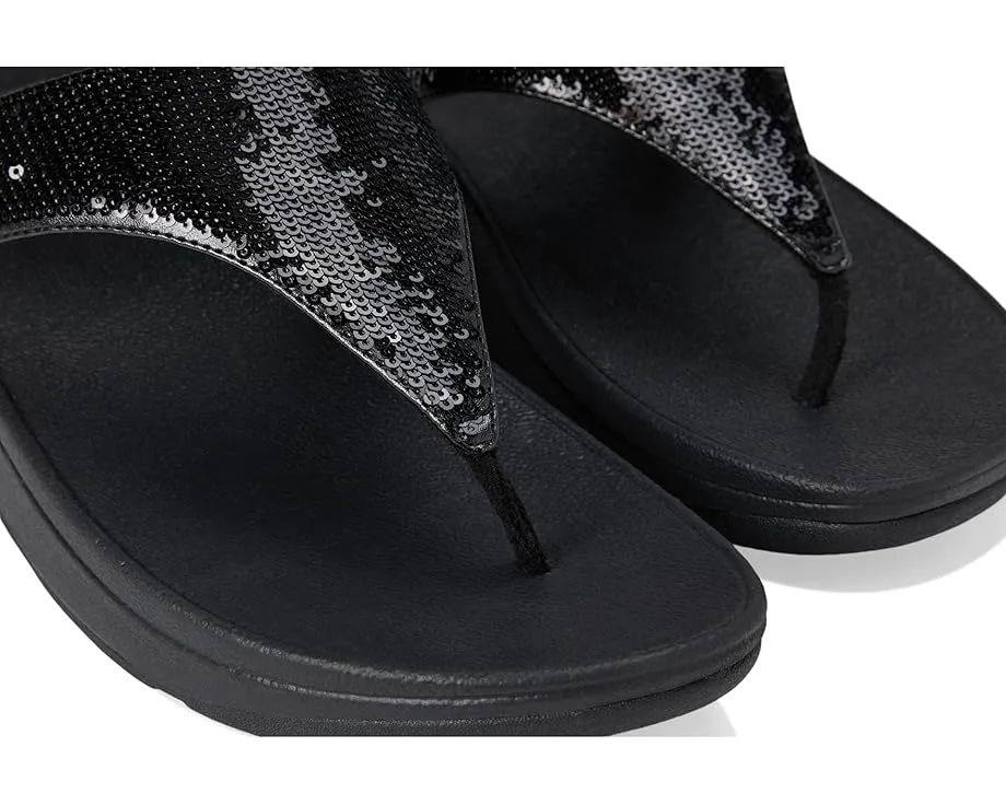 Блестящие сандалии FitFlop Lulu с микровобблбордом и стразами