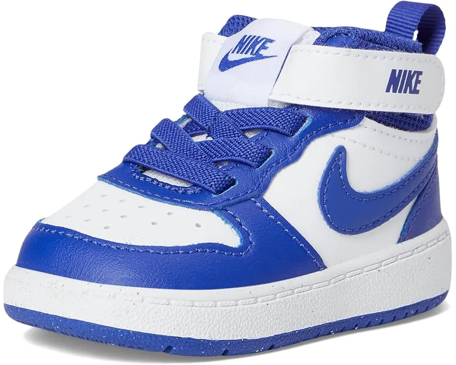 Детские кроссовки Nike Court Borough Mid 2 с застежкой на липучке из кожи
