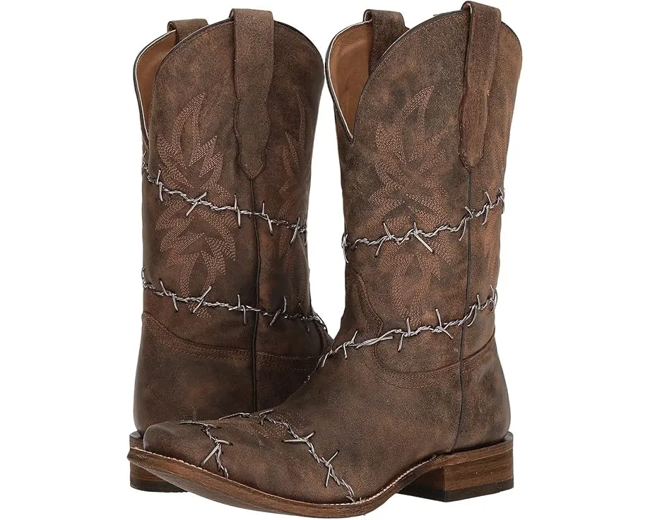 Ковбойские сапоги Corral Boots A3532 с квадратным носком и дизайном из колючей проволоки