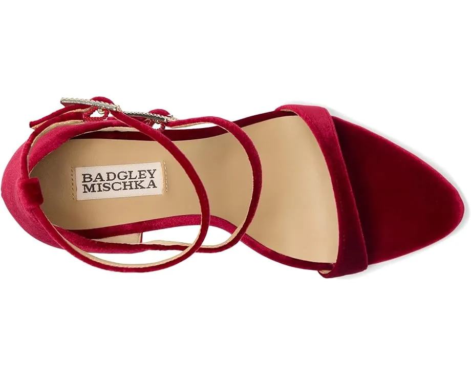 Босоножки Badgley Mischka Valencia на тонком каблуке с двойными ремешками и пряжками