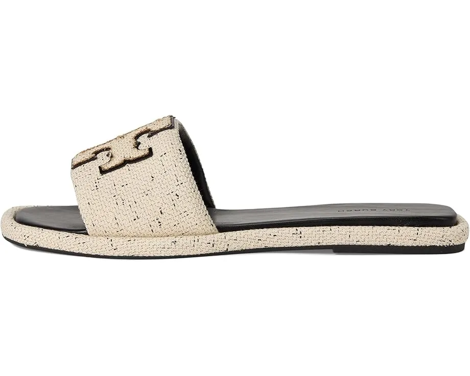 Сланцы Tory Burch Slide с логотипом Double T и открытым мысом