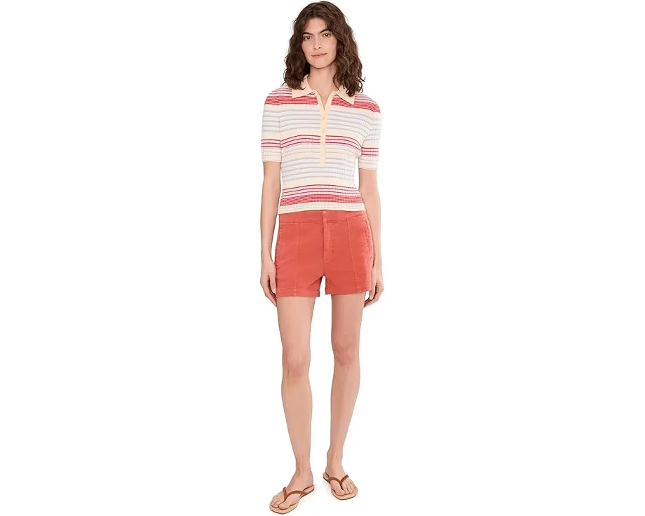 Поло Giselle Textured Stripe с воротником и фактурной полоской от 525 america