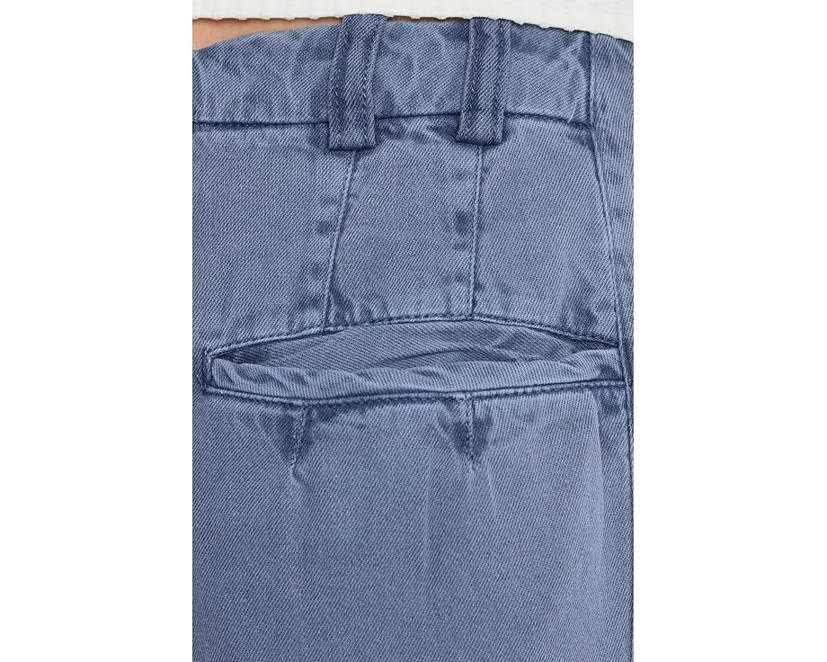 Free People брюки чинос Spotlight Washed Barrel из коричневого хлопка
