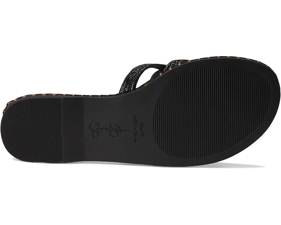Jessica Simpson Плетеные босоножки Bria Flat с кристаллами