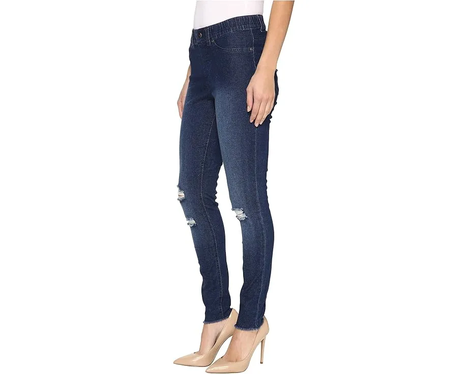 Джинсовые леггинсы HUE Ripped Knee Denim с эффектом потертостей