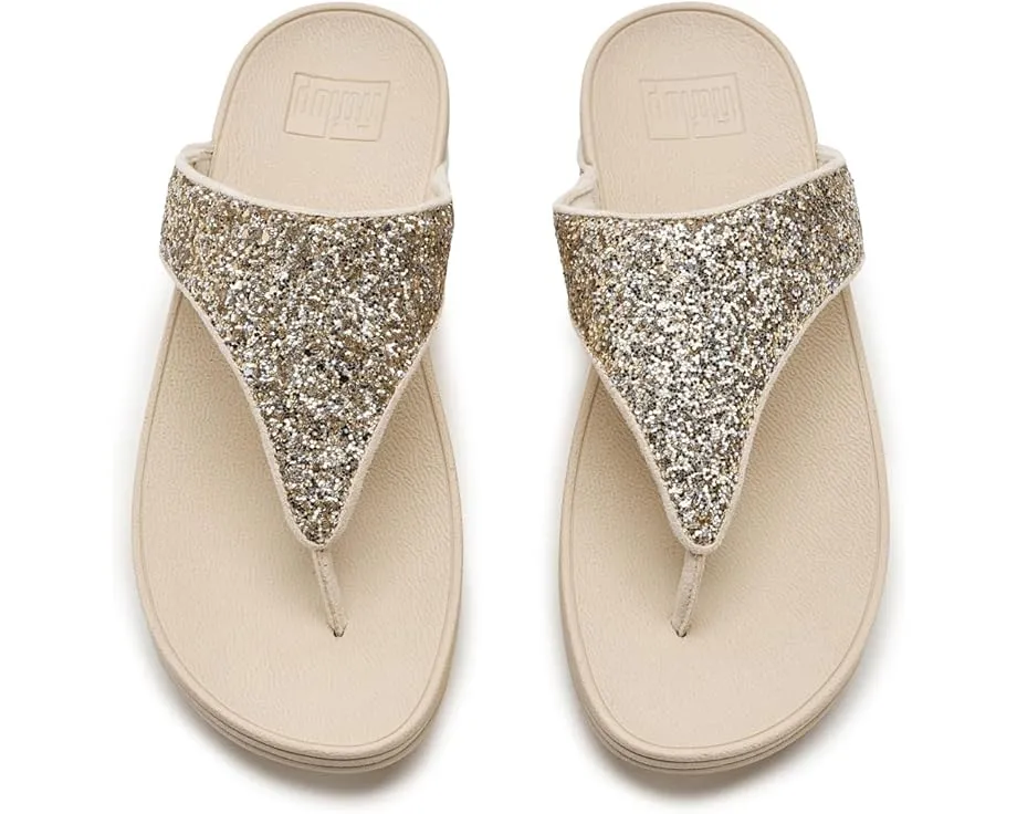 Сандалии FitFlop Lulu Multi-Tonal Glitter с перемычкой и блестками