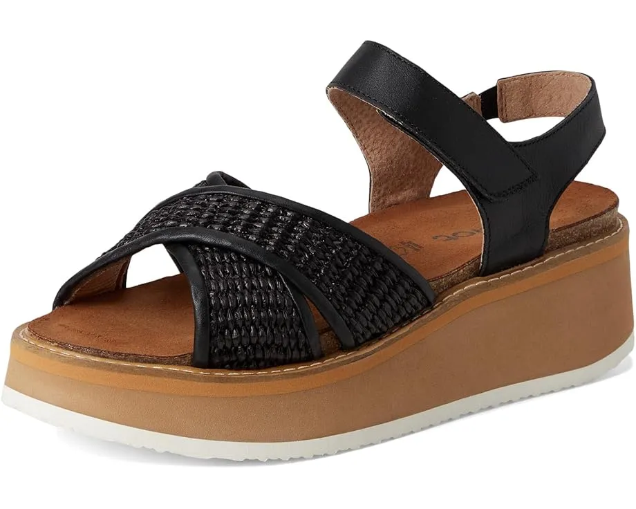 Сандалии Naot Pavlova на платформе с ремешками из рафии