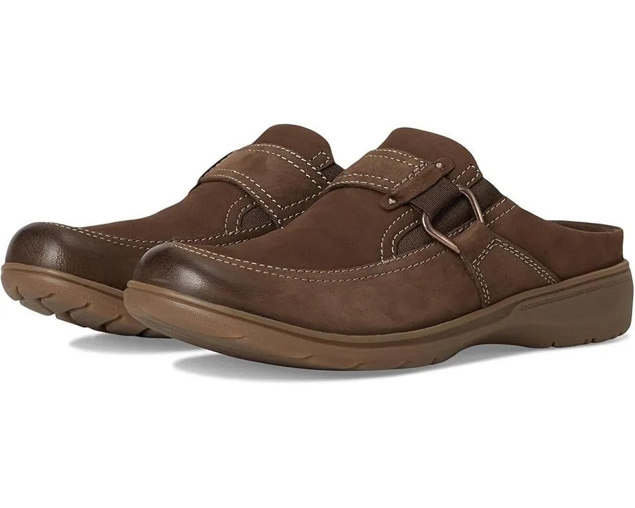 Слипоны Clarks Carleigh Viola из кожи с эластичной вставкой и фурнитурой