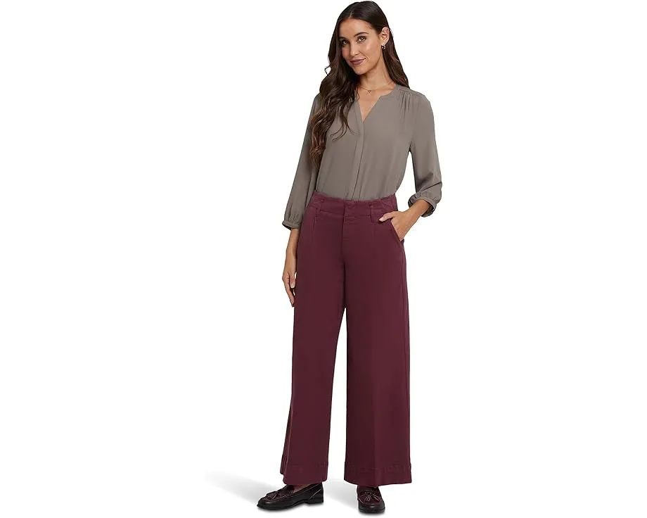 Широкие брюки-джинсы NYDJ Mona с завышенной талией и клёшом