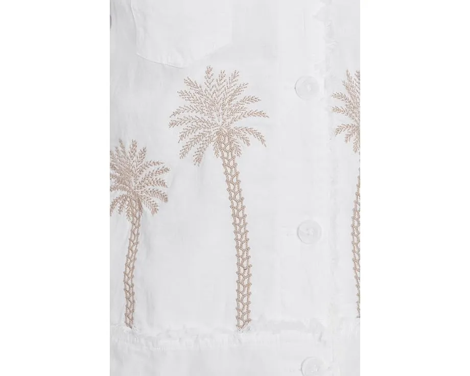 Куртка Tommy Bahama из льна с вышивкой и необработанным краем