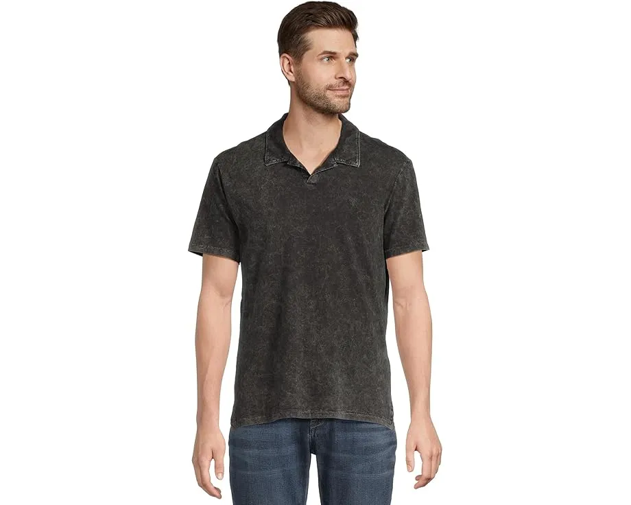 Поло Carsten с эффектом многослойного окрашивания и вышивкой от John Varvatos