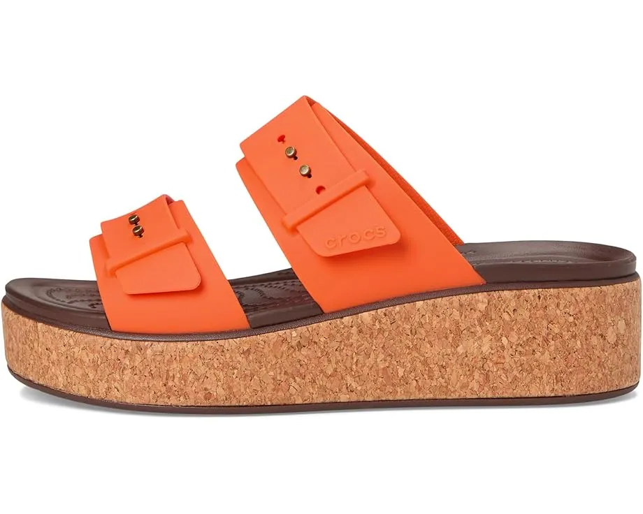 Сандалии Crocs Brooklyn Cork Buckle на пробковой платформе