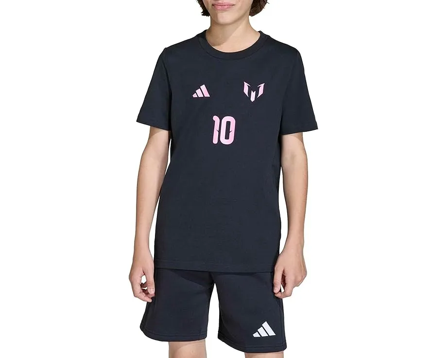 Футболка Adidas с именем и номером Месси для мальчиков