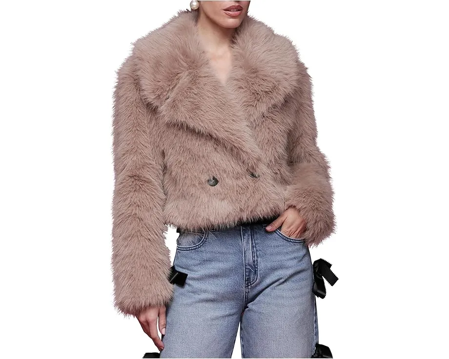 Короткая куртка из искусственного меха Cropped Faux Fur Jacket от Avec Les Filles