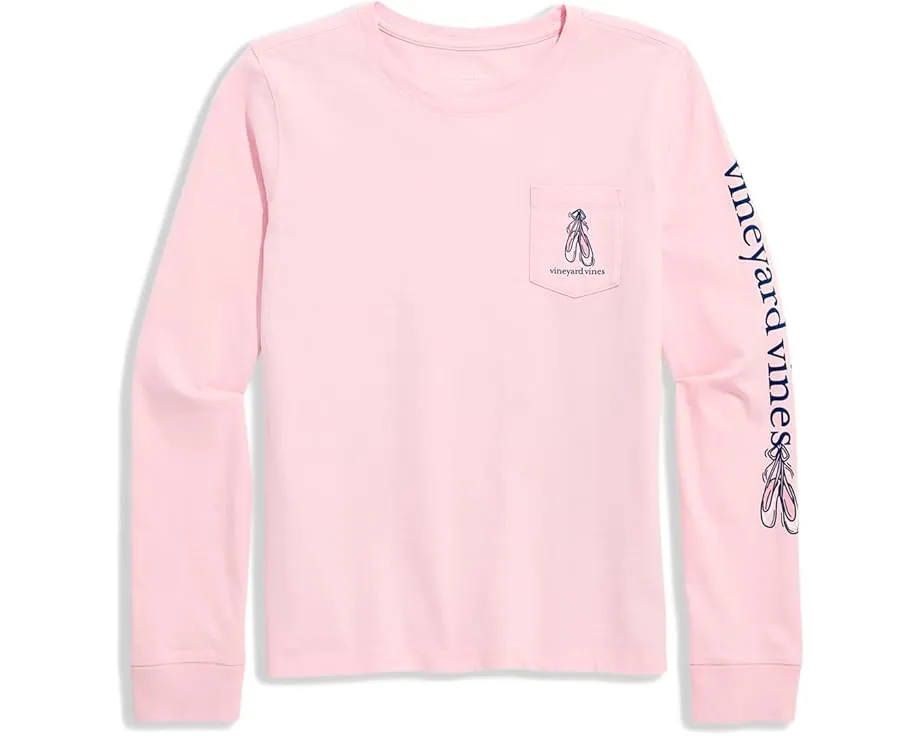 Vineyard Vines Kids футболка с длинным рукавом Nutcracker Ballerina из мягкого хлопка