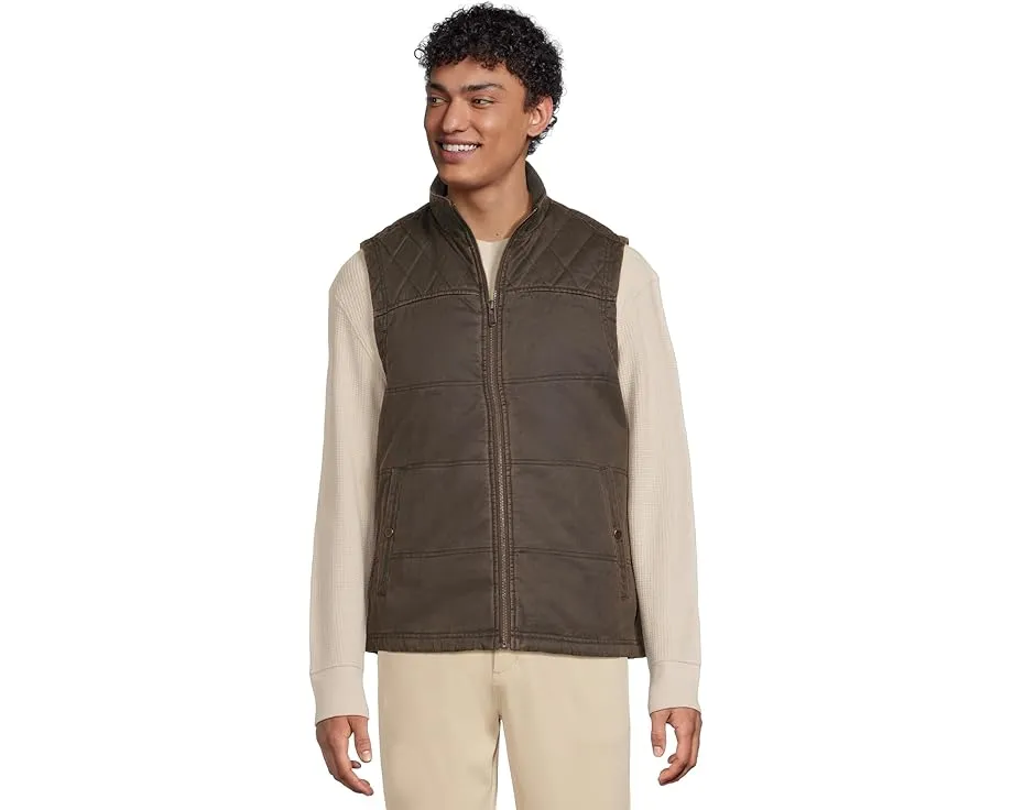 Johnston & Murphy жилет Antique Cotton Channel Quilted в винтажном стиле с простежкой