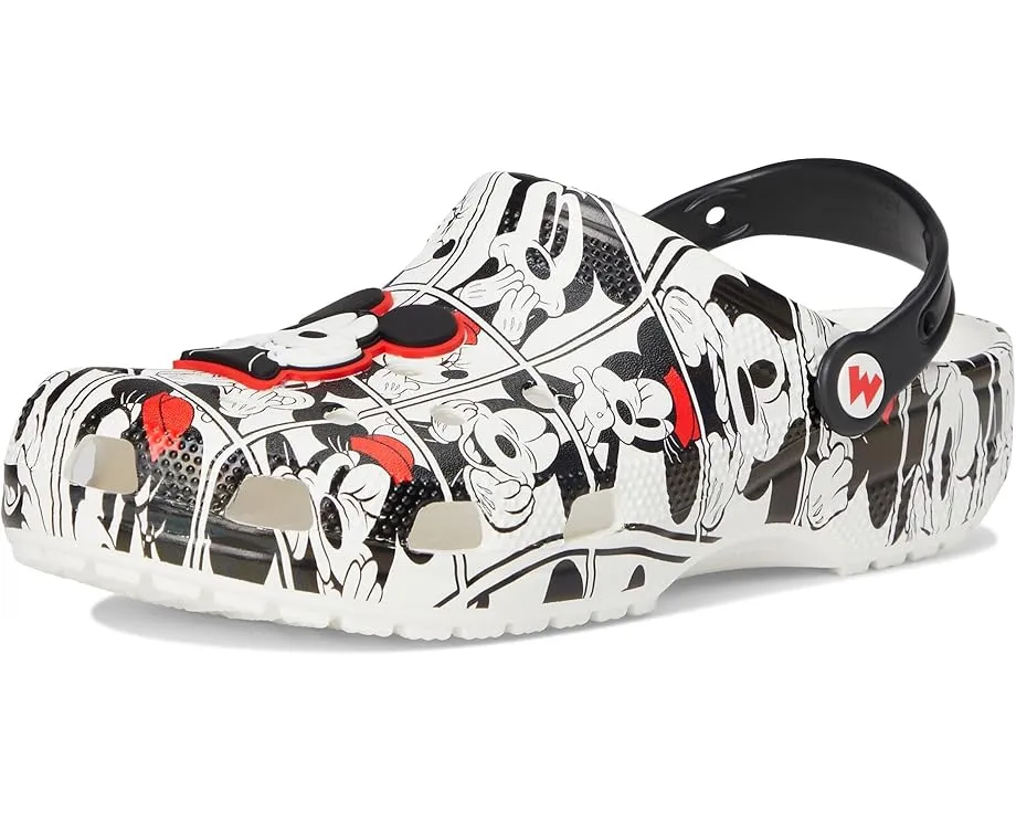 Кроксы Crocs с дизайном Микки Мауса и плюшевой головой персонажа