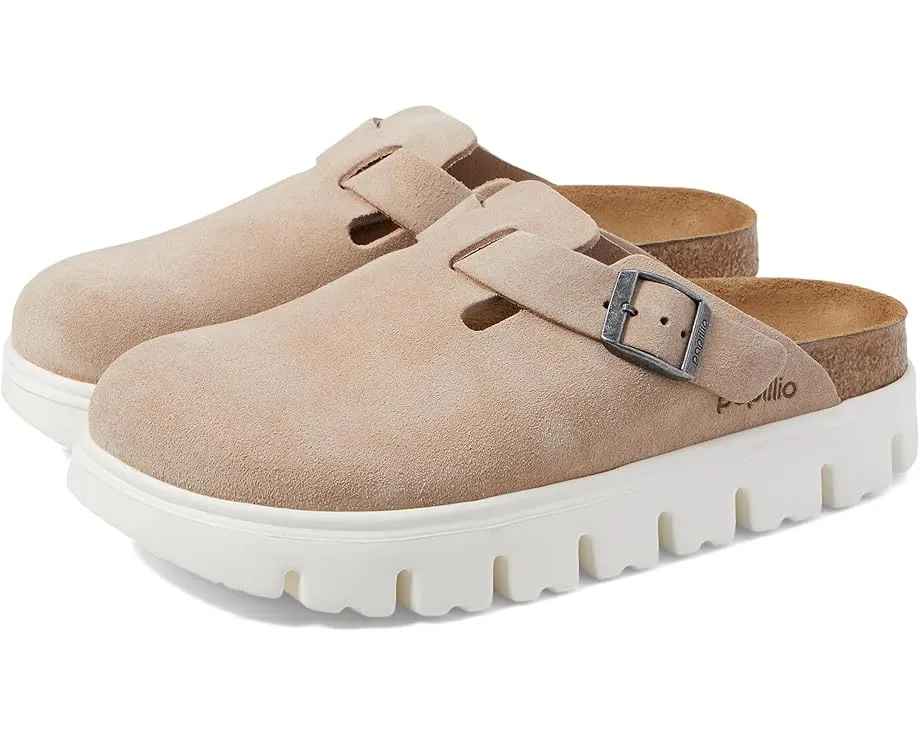 Клоги Birkenstock Boston Chunky Platform на пробковой стельке