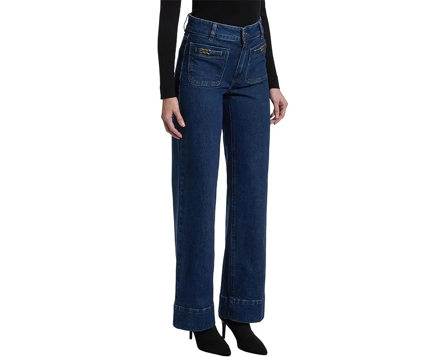 Джинсы Sasha 32 с высокой талией и декоративными карманами от Paige