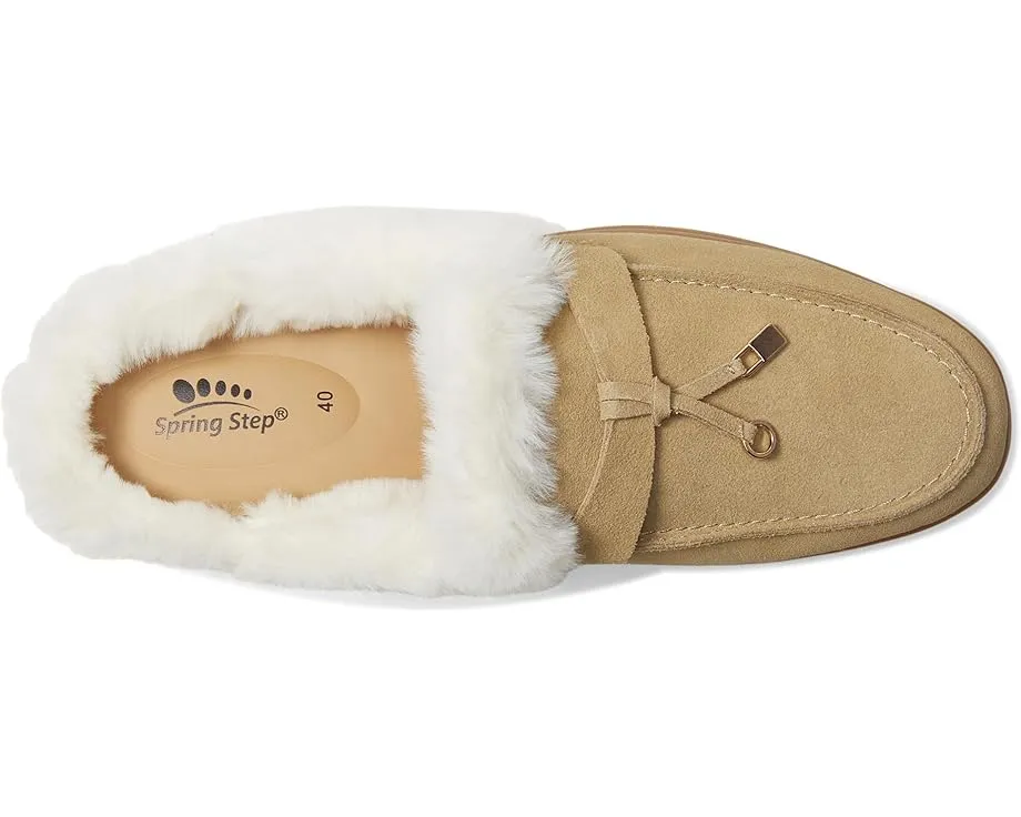 Лоферы Spring Step Gistel с искусственным мехом и металлической пряжкой
