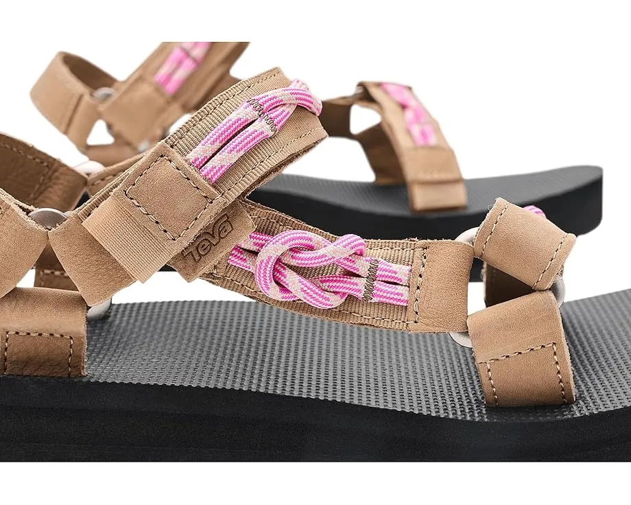 Кожаные сандалии Teva Midform Universal Knotted с деталями из альпинистской верёвки